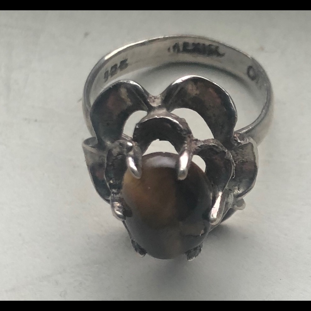 Silver tiger eye ring - Picture 9 of 12
